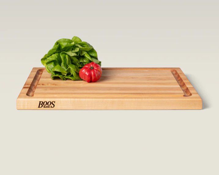 Boos Block CB Series Reversible Cutting Board with Sloped Juice Groove, 1-1/2" Thickness, Maple
