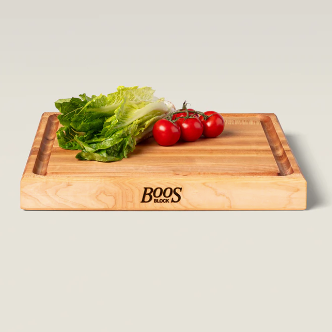 Boos Block CB Series Square Cutting Board With Juice Groove 1-3/4" Thickness, Maple