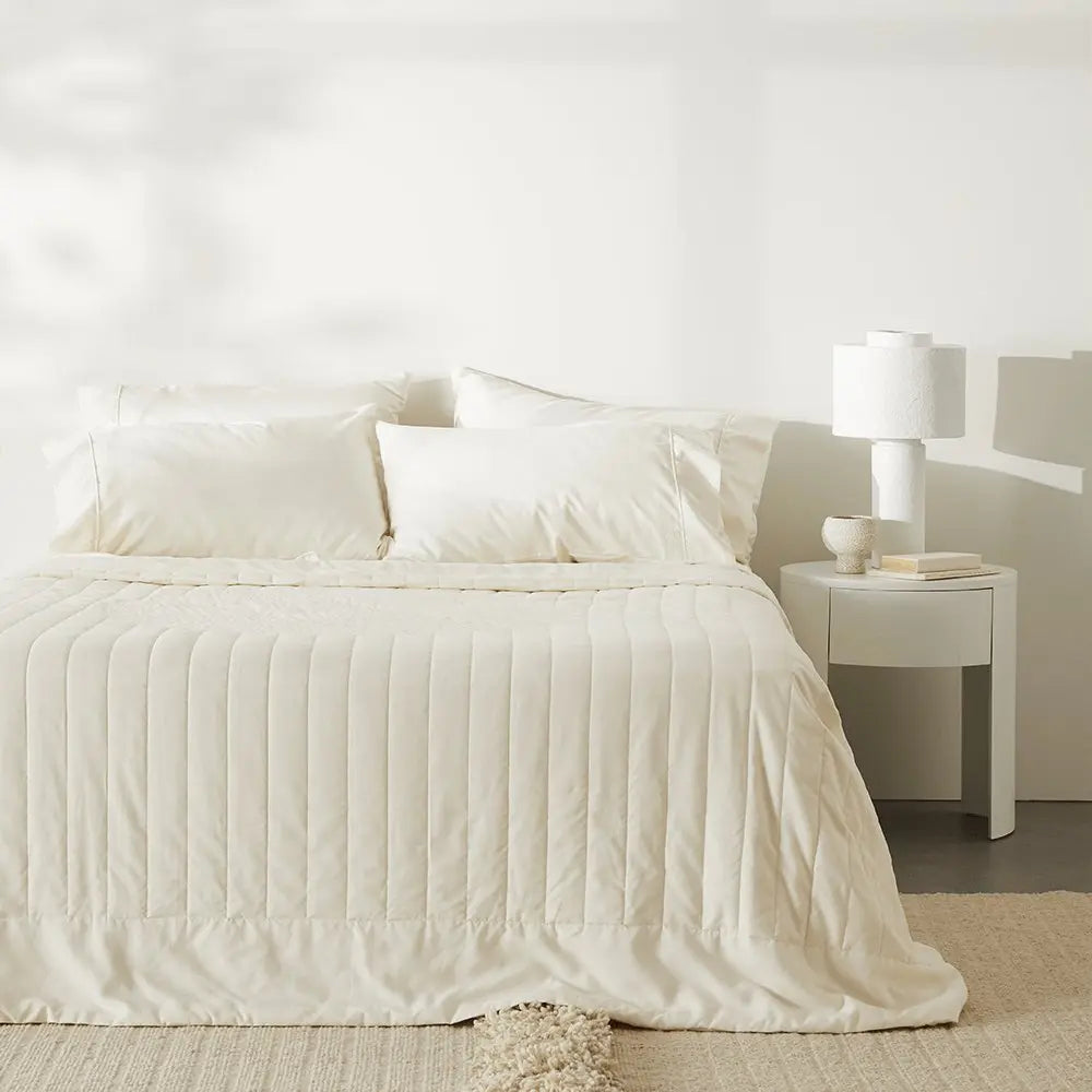 CleanBamboo Hemp™ Linen+ Quilted Coverlet by Ettitude