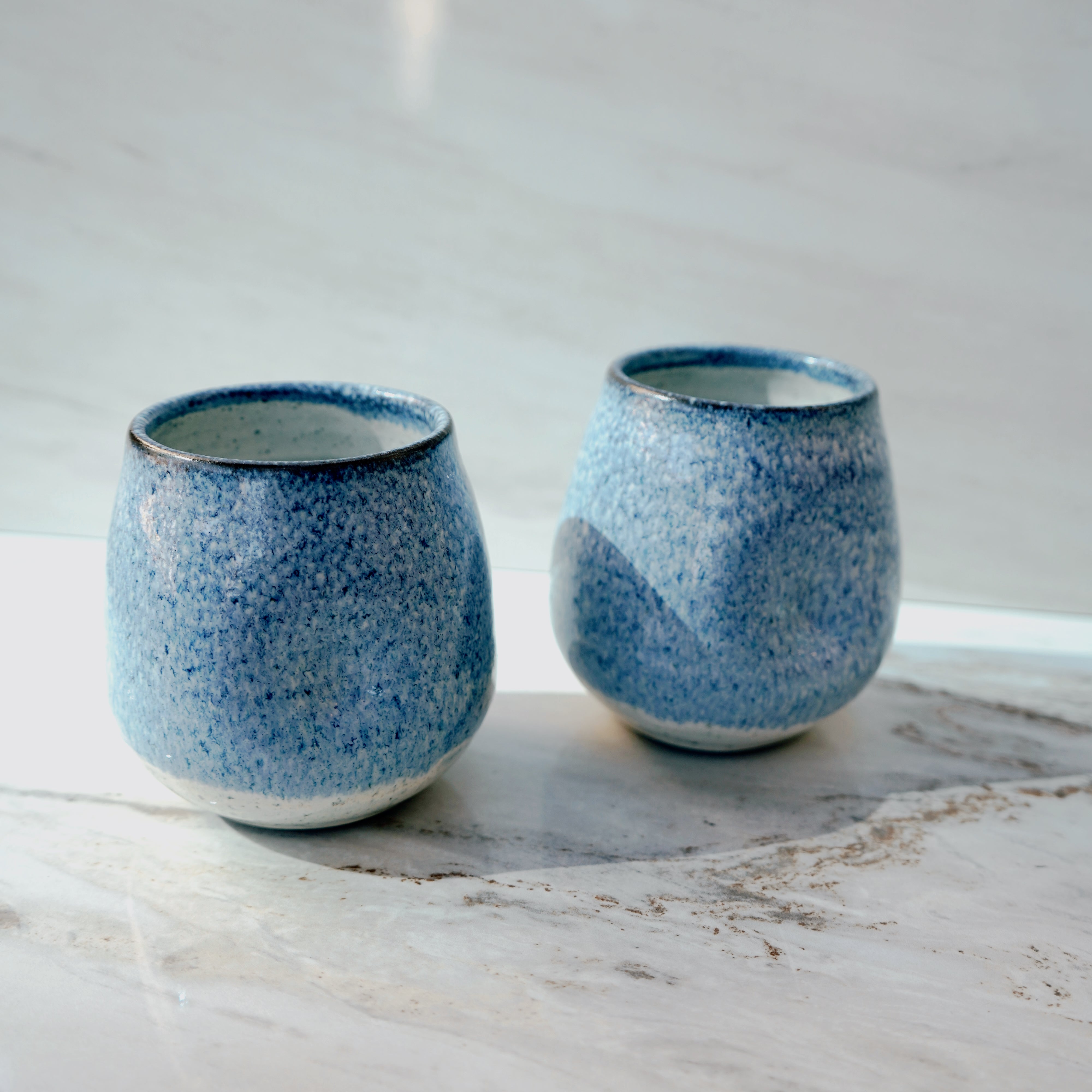 Ocean Breeze Handmade Ceramic Wine Cup