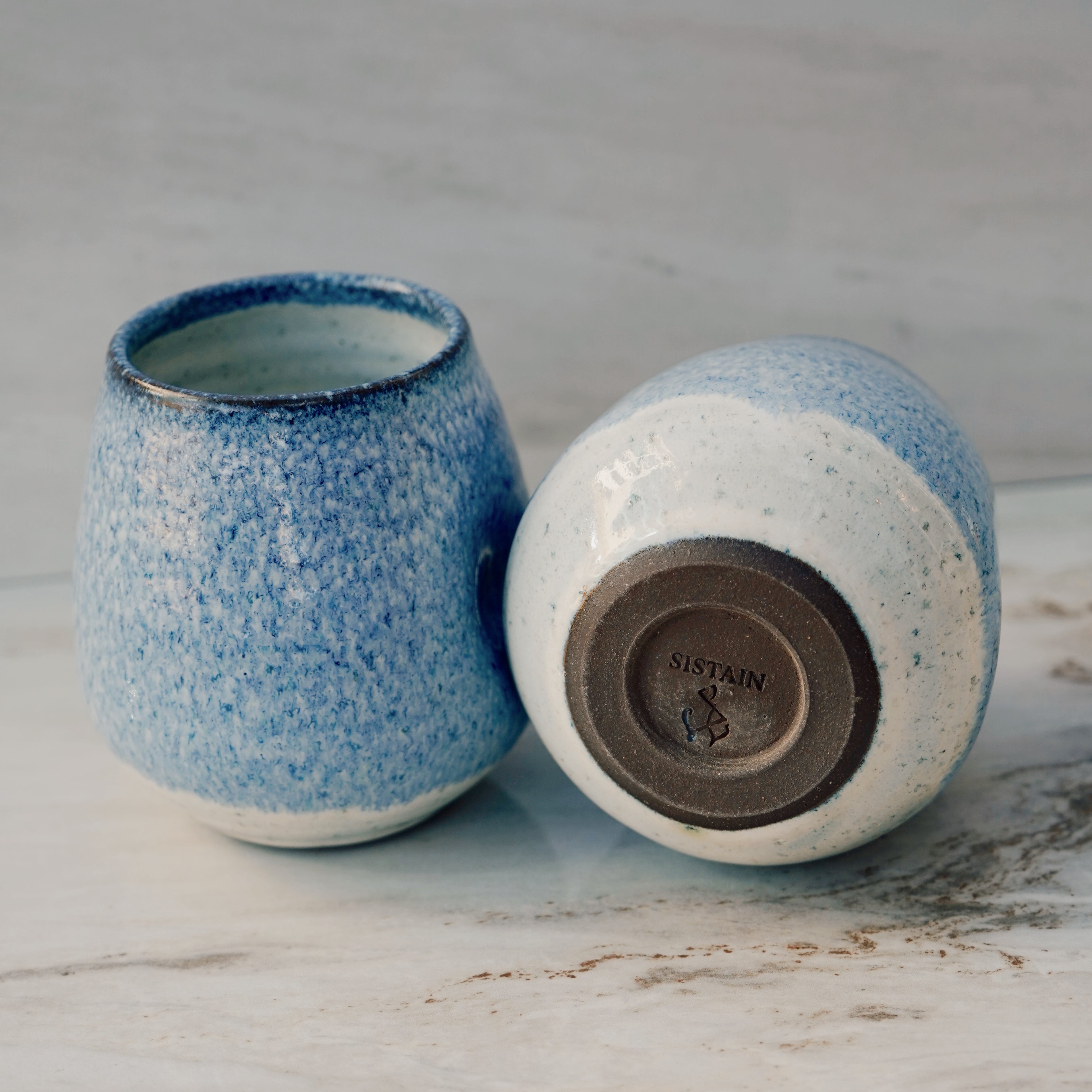 Ocean Breeze Handmade Ceramic Wine Cup