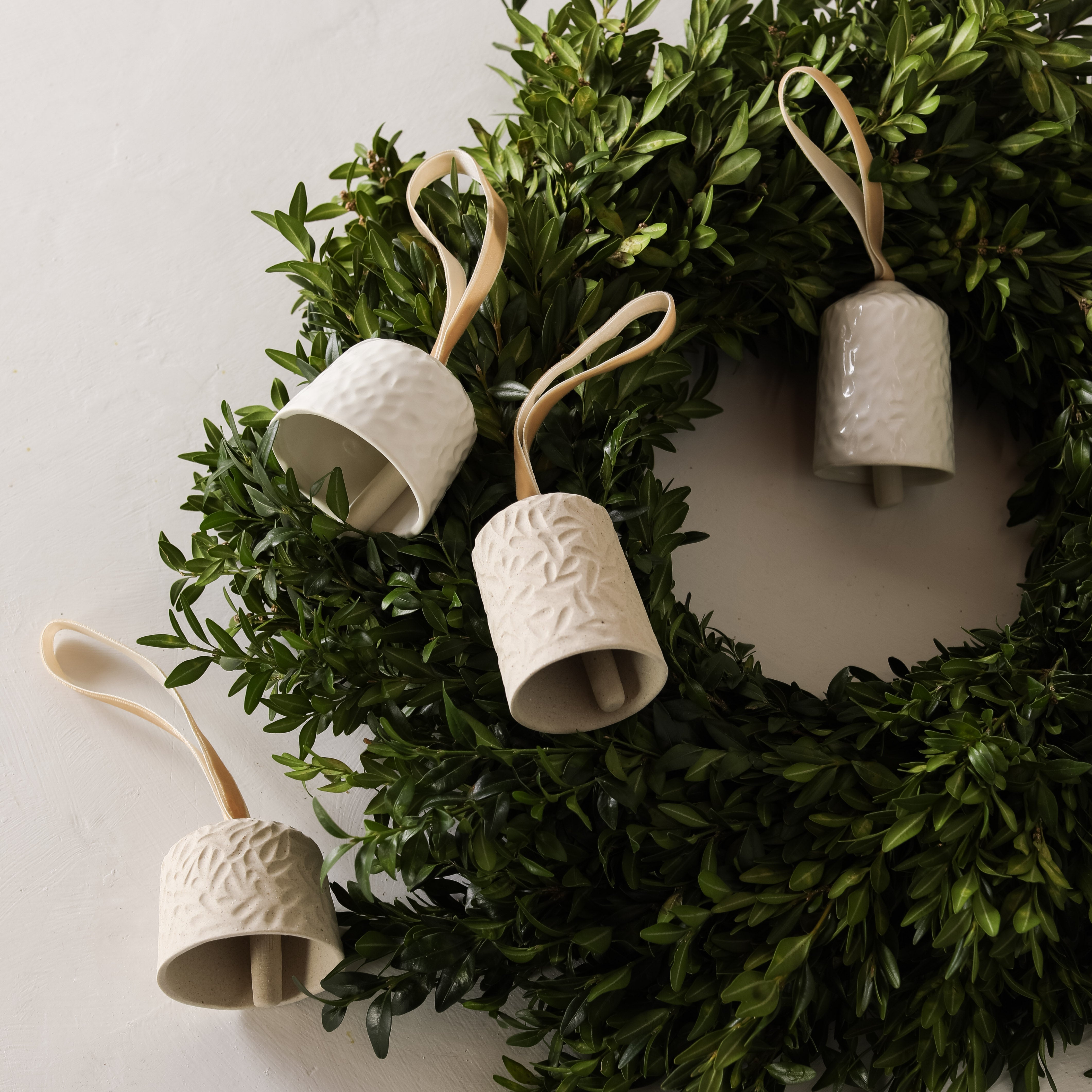 Boxwood Bell Ornaments No. 1, Set of Two