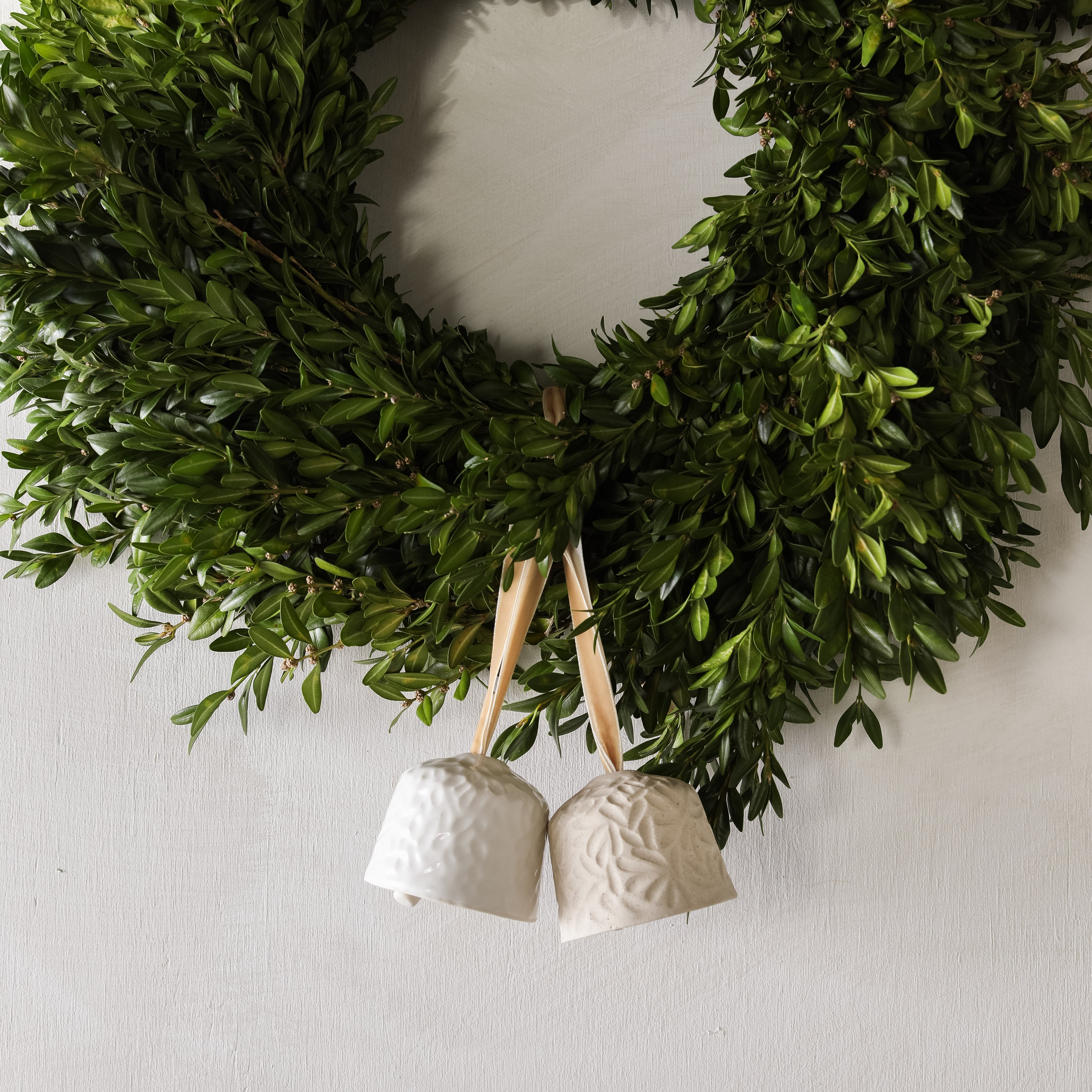 Boxwood Bell Ornaments No. 2, Set of Two