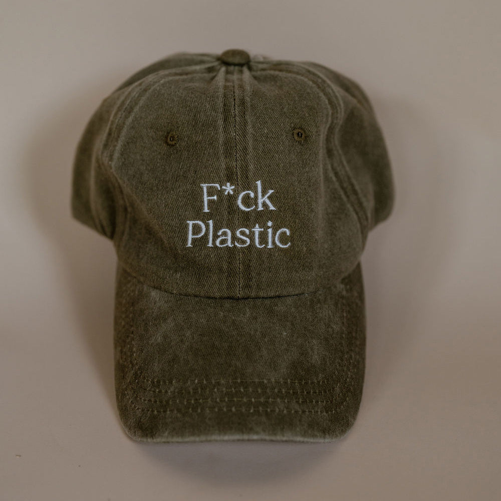 F*ck Plastic Embroidered Baseball Hat | SISTAIN Edition