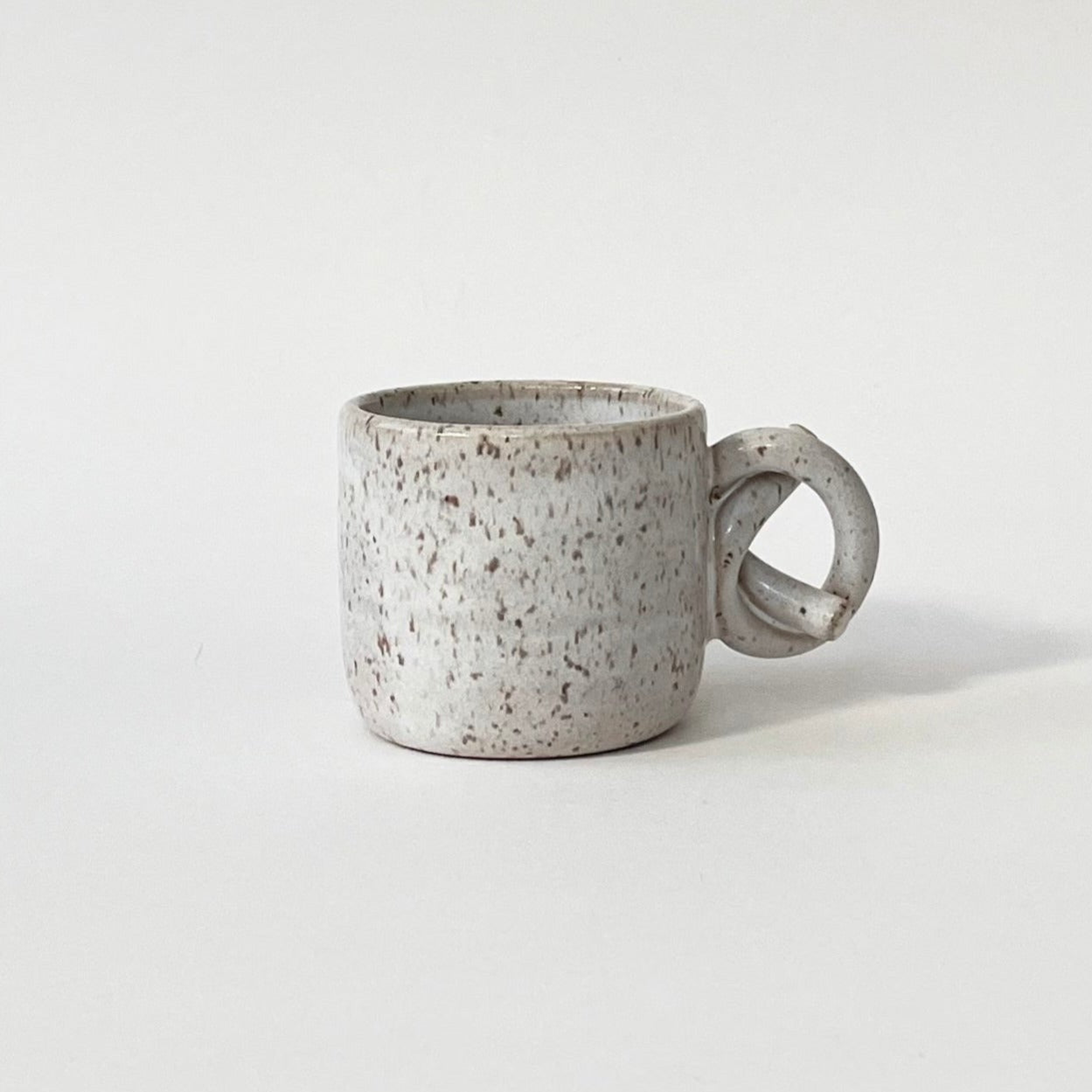 Handmade Ceramic Knot Handle Espresso Cup