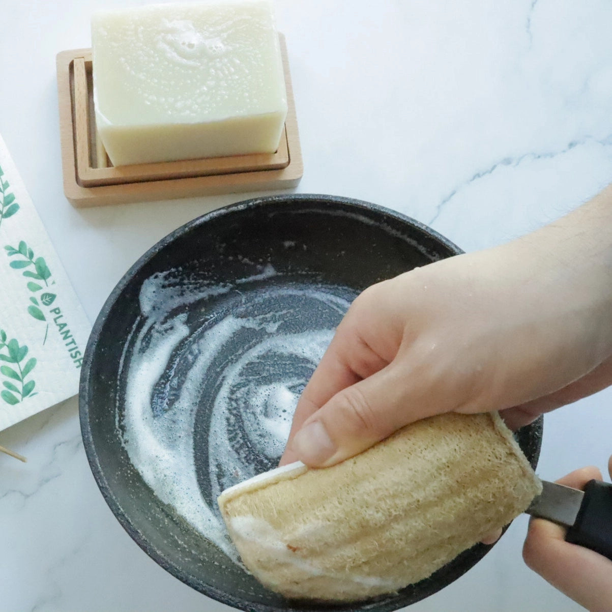Wood Pulp & Loofah Sponges - 1 Sponge