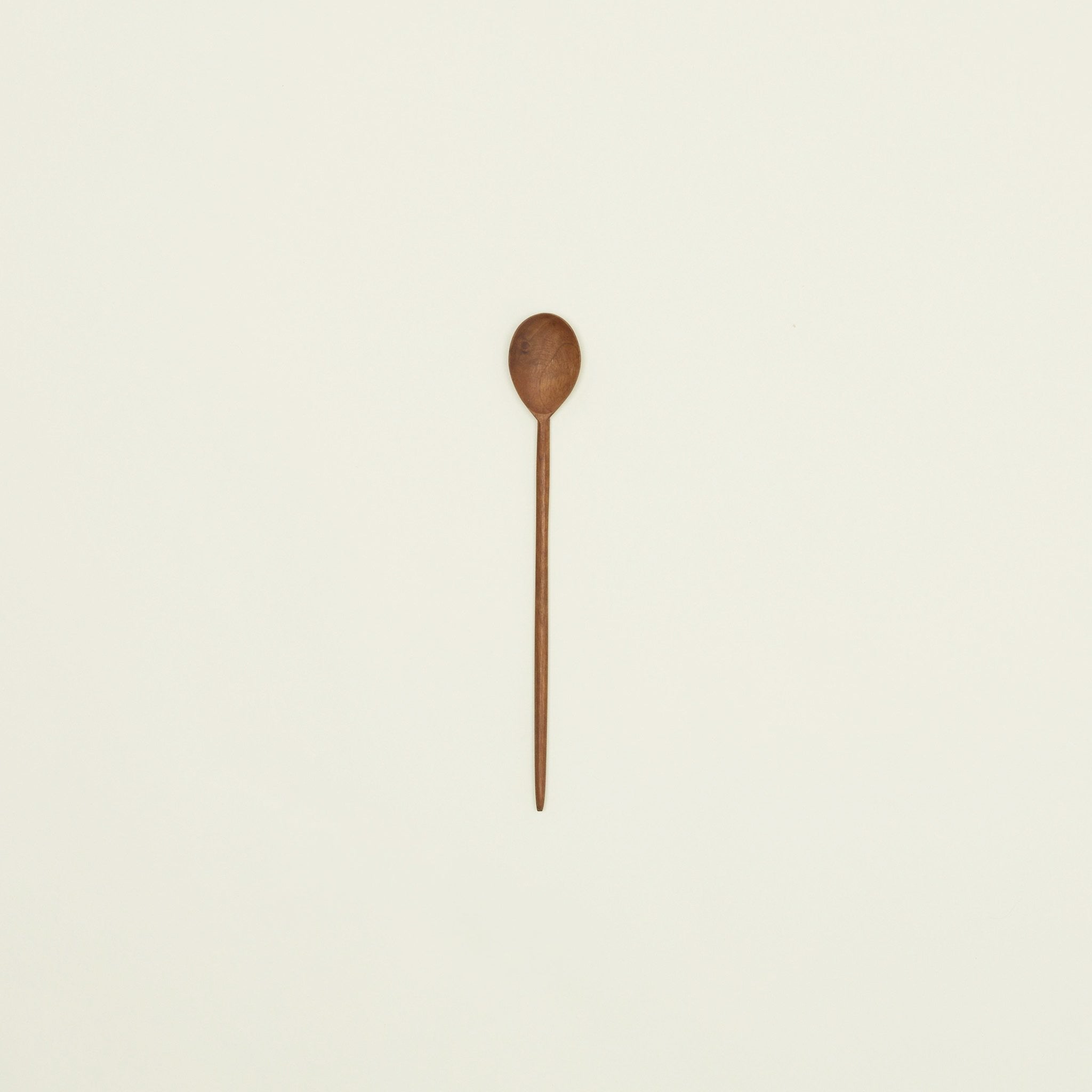 Hand Carved Walnut Spoon - Tall Tasting Spoon