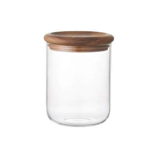 Baum Glass & Wood Airtight Canister - small