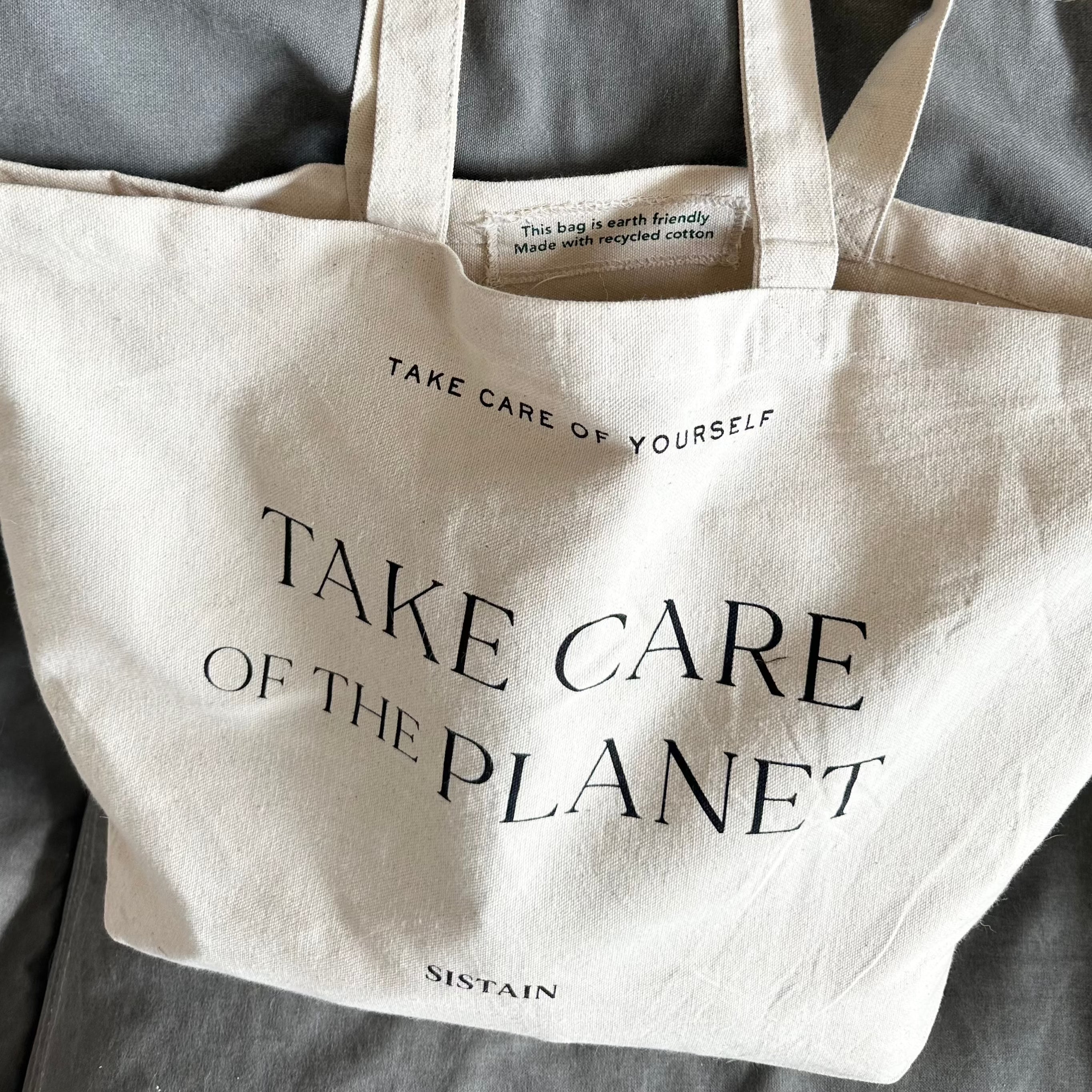 Take Care of Yourself / Take Care of the Planet Large Tote