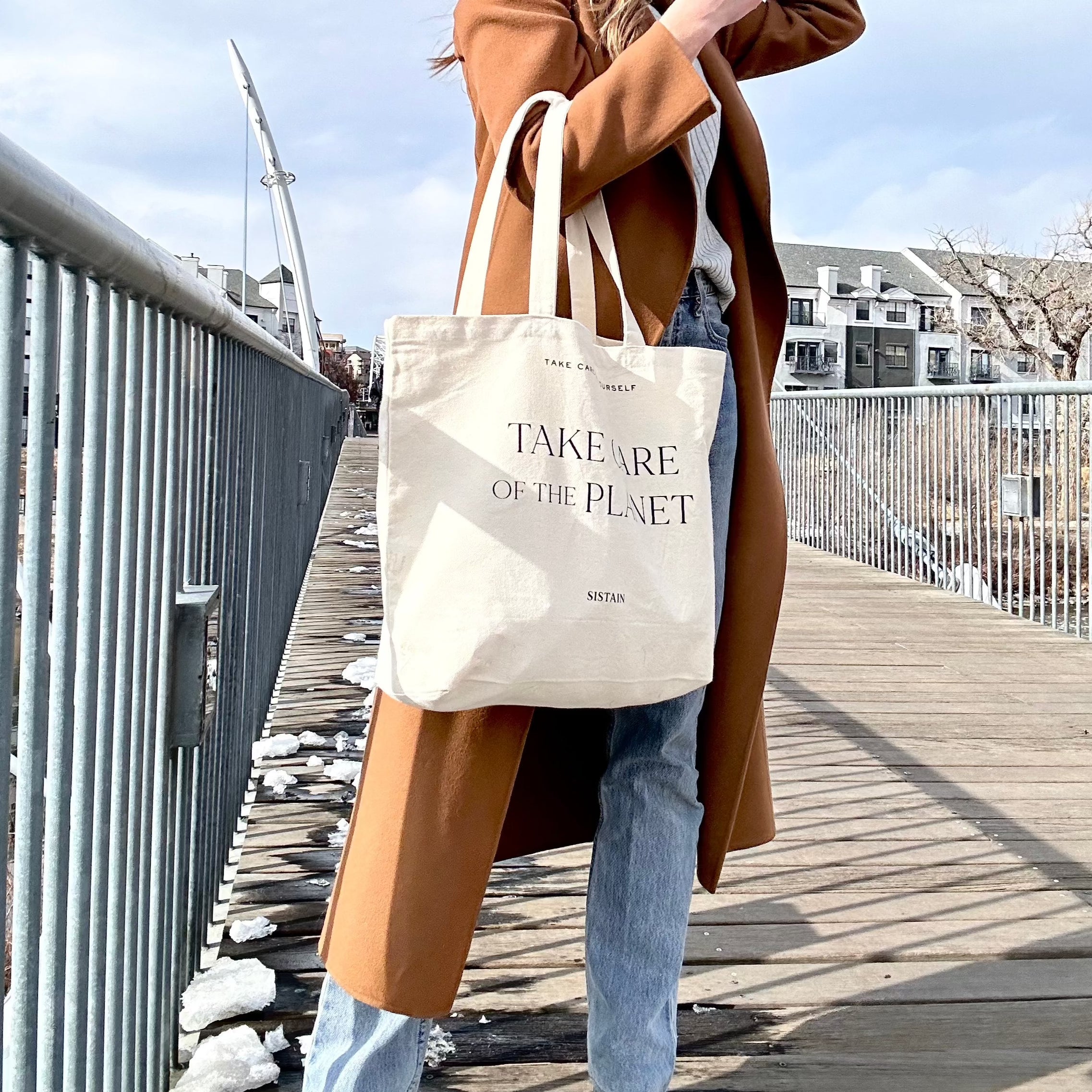 Take Care of Yourself / Take Care of the Planet Large Tote